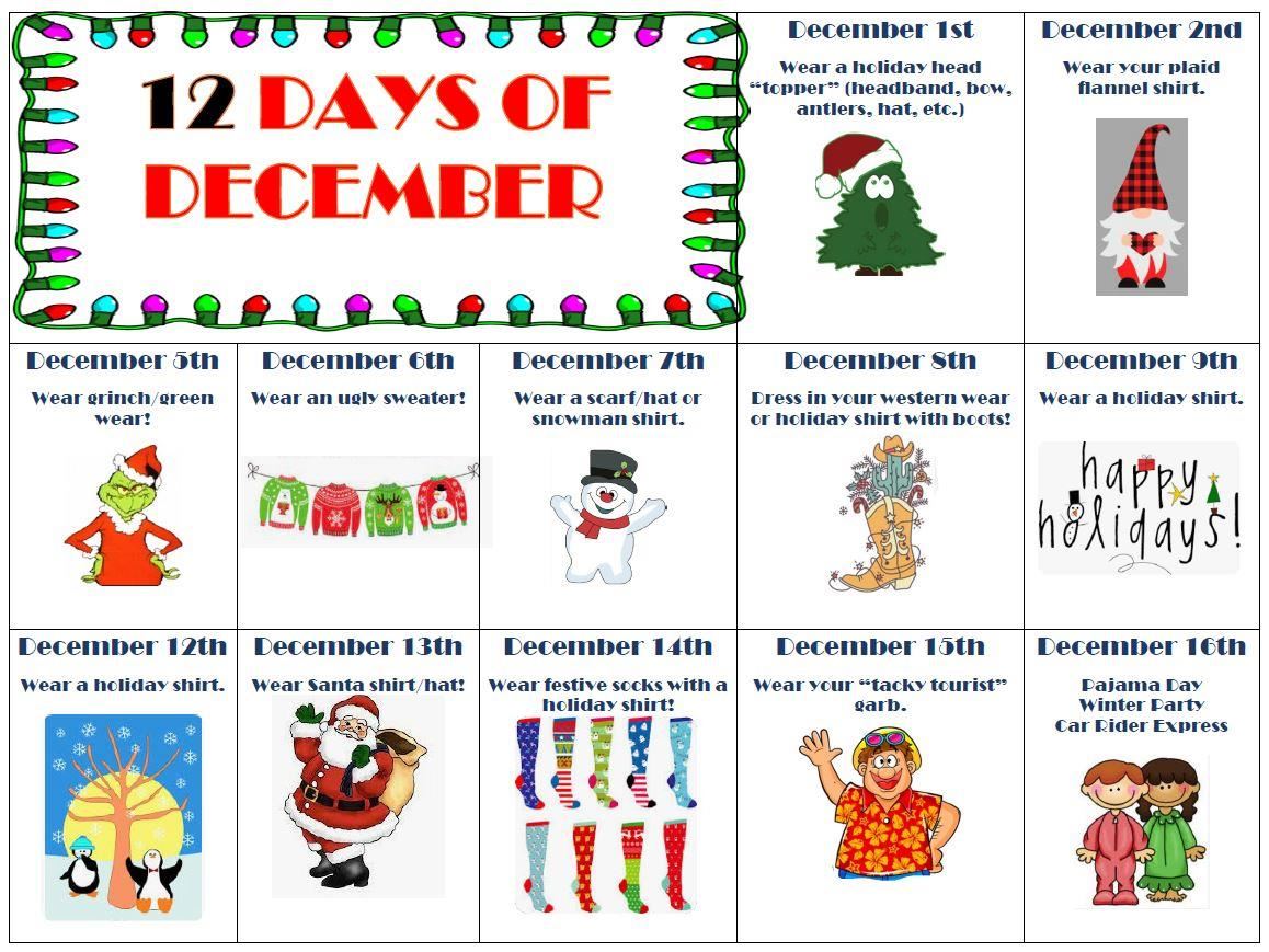 12 Days of December Countdown