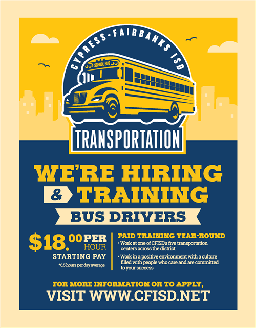 Now hiring & training bus drivers