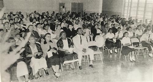Carverdale parents attending a school program