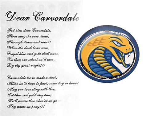 Carverdale school logo and fight song