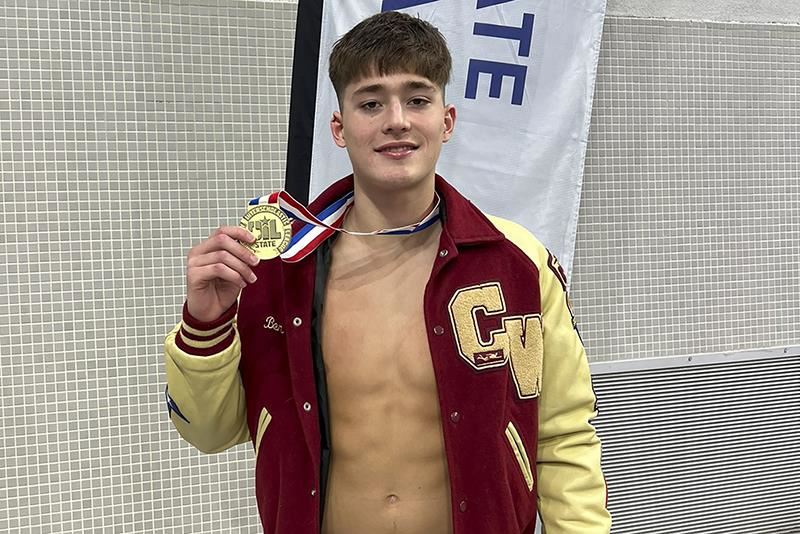 Cypress Woods High School swimmer Benjamin Scholl won two gold medals (50 & 100 freestyle), and two other swimmers placed in the top three at the UIL State Championships on Feb. 18;