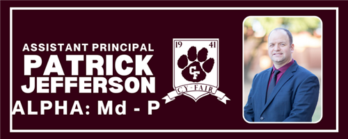 Assistant Principal Patrick Jefferson Alpha MD-P
