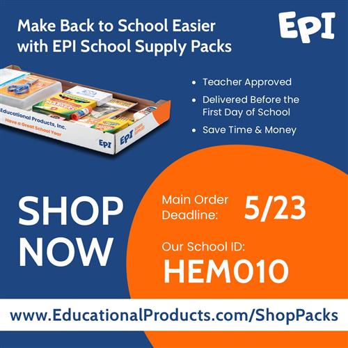 School Supply online order information